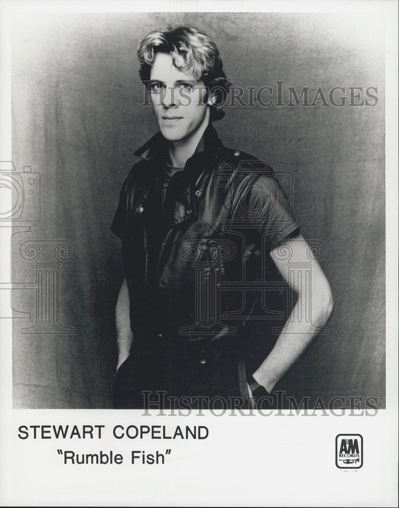 Press Photo Musican Stewart Copeland Scores &quot;Rumble Fish&quot; Film - Historic Images