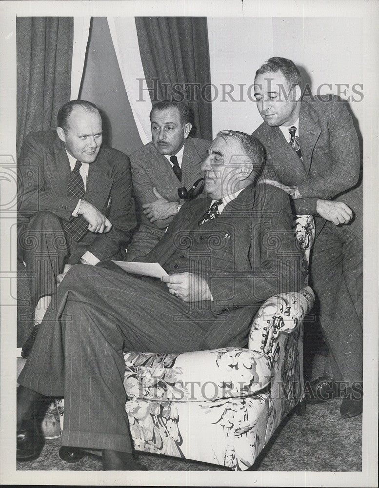 1948 Press Photo Cyrus S. Ching, H. Durham, W. Margolis, T. Steutel - Historic Images