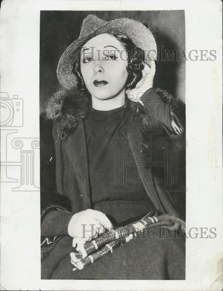 1937 Press Photo Lolita Cordova Van Wyck of NY - Historic Images