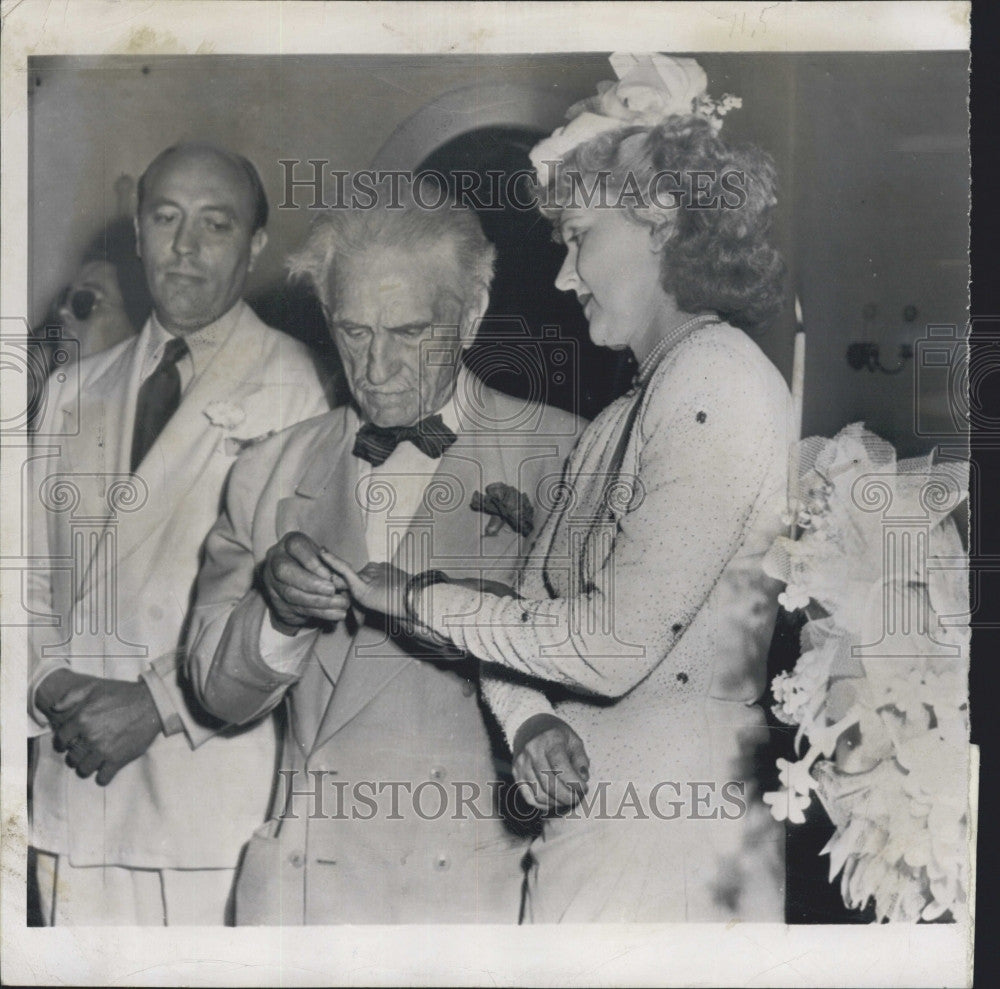 1948 Press Photo Bernarr MacFadden Marries Jonnie Lee - Historic Images