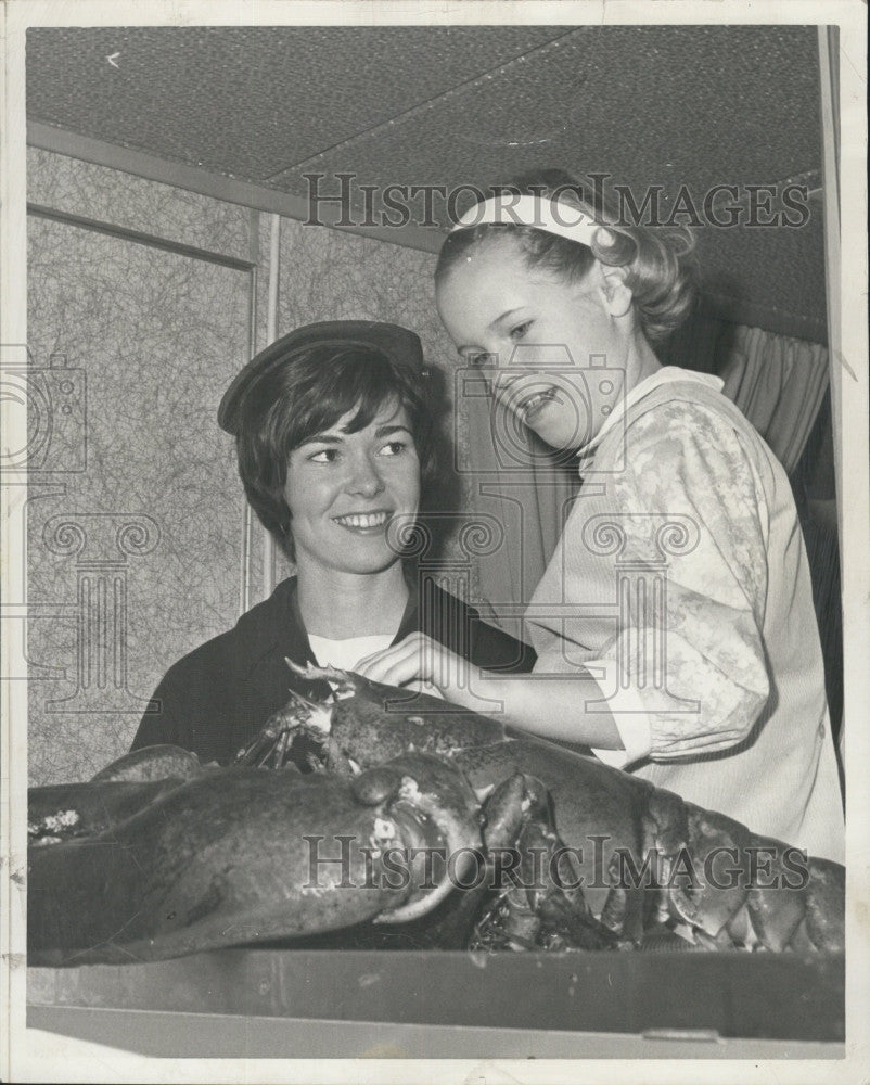 Press Photo Patricia Crane and TWA Hostess Sue MacIntyre - Historic Images