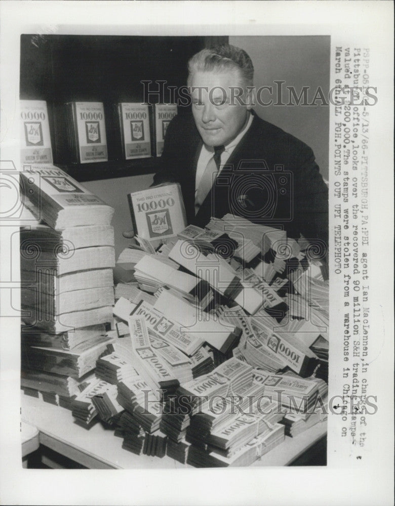 1966 Press Photo FBI Agent Ian MacLennen, in charge of the Pittsburgh office - Historic Images