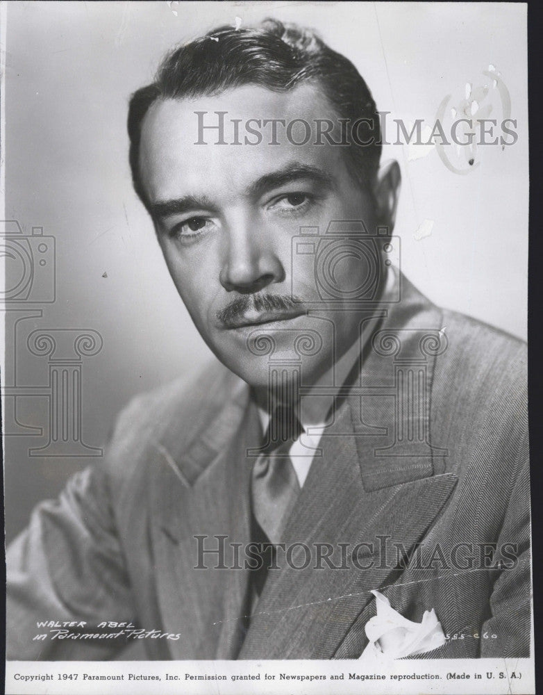 1947 Press Photo Walter Abel &quot;Parlor Story&quot; - Historic Images