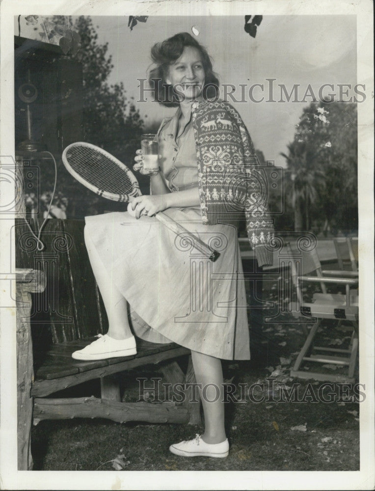 1941 Press Photo Patricia Ziegfeld Daughter Flo Ziegfeld Billie Burke Tennis - Historic Images