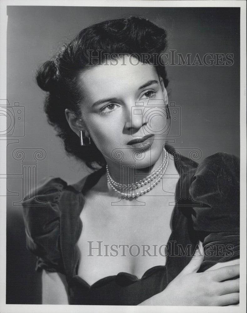 1949 Press Photo Frances Lafferty &quot;Mr district Attorney&quot; NBC Actor - Historic Images