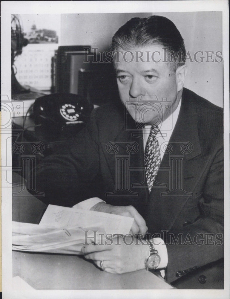 1947 Press Photo Robert LaFollette of Marshall Plan after WWII - Historic Images