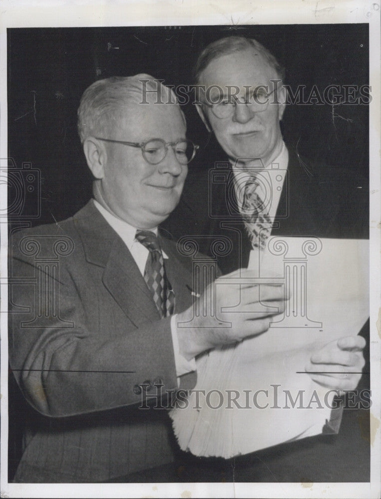 1948 Press Photo Philip F. LaFollette and Fred Zimmerman, Govs. of Wisconsin - Historic Images