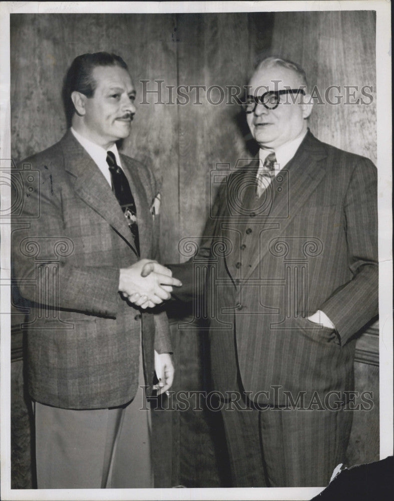 1950 Press Photo Philip Kramer, ILGWU, Hyman Silverman - Historic Images