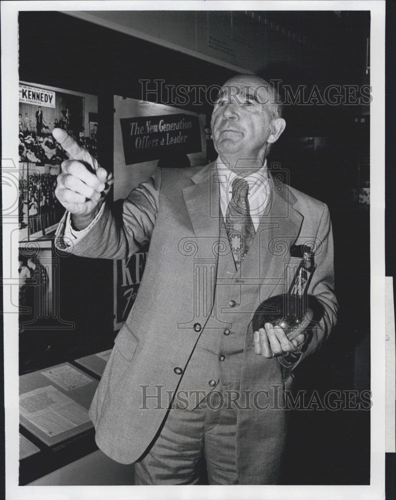 1979 Press Photo Kennedy Library Curator Dave Powers - Historic Images