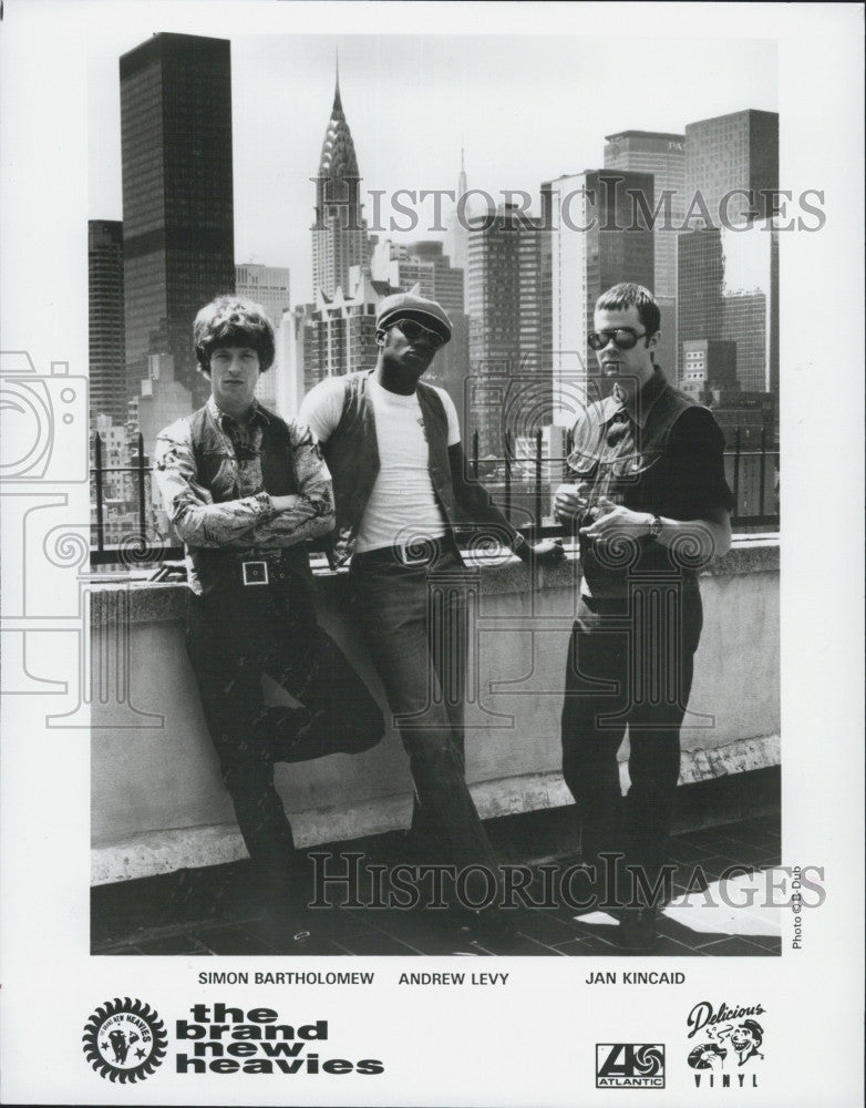 1992 Press Photo The Brand New Heavies: S. Bartholomew, A. Levy, J. Kincaid - Historic Images