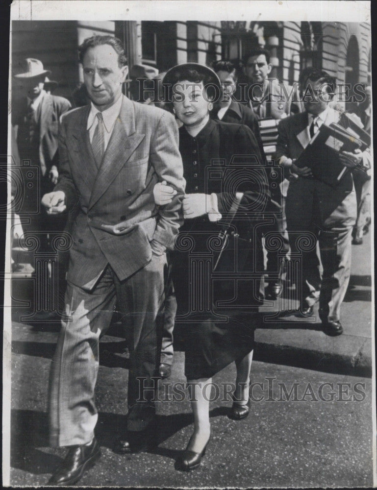 1950 Press Photo Union Leader Harry Bridges Convicted in Federal Court - Historic Images