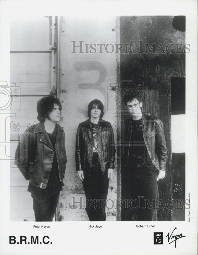 Press Photo Musicians, B.R.M.C. Peter Hayes,Nick Jago,Robert Turner - Historic Images