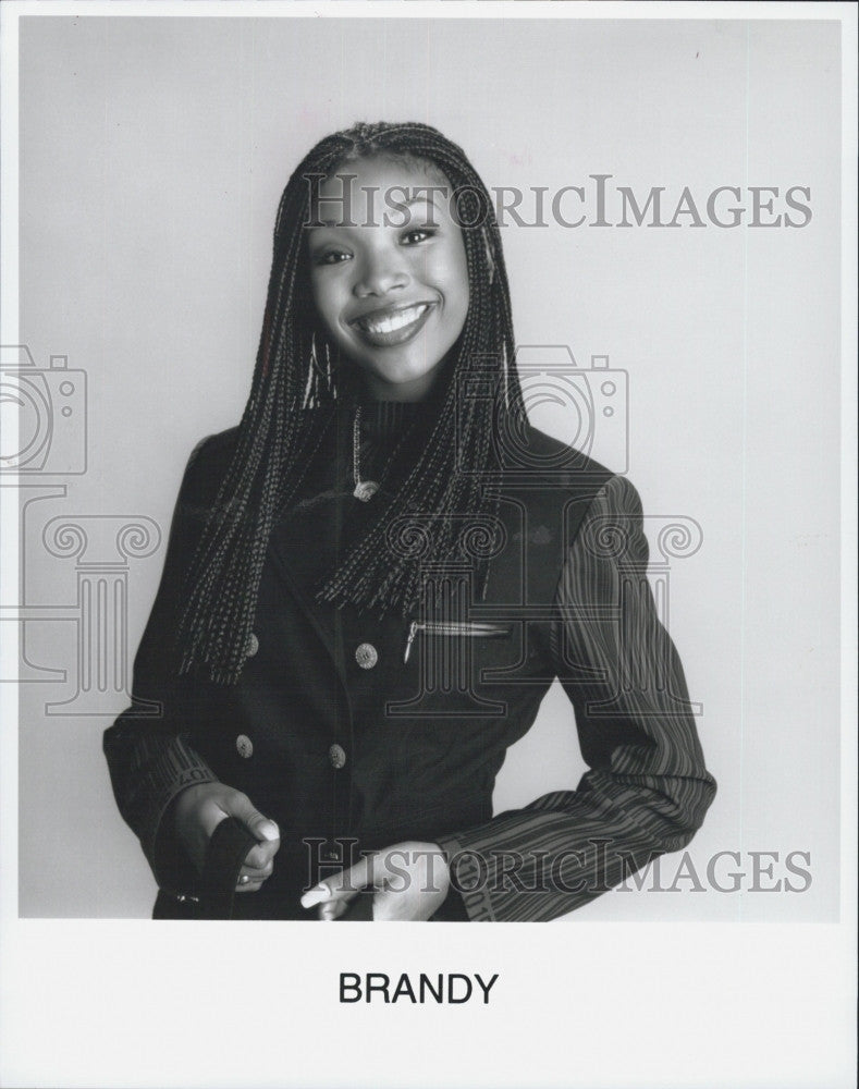 2002 Press Photo Singer, Brandy on Atlantic Music - Historic Images