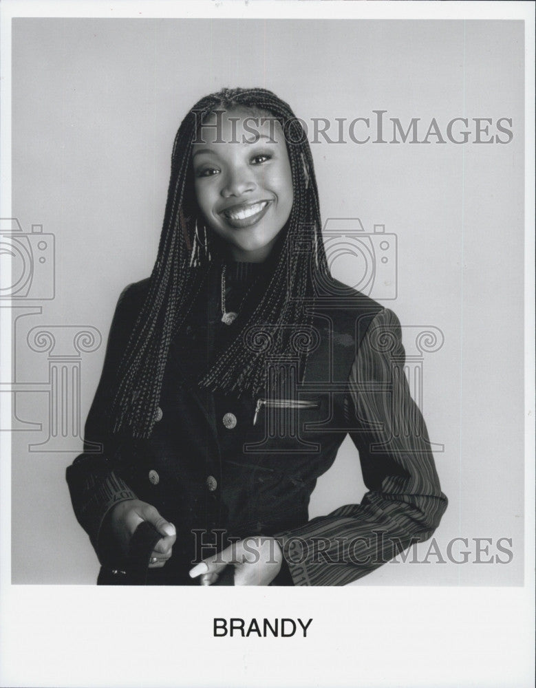 1996 Press Photo Singer, Brandy on Atlantic Music - Historic Images