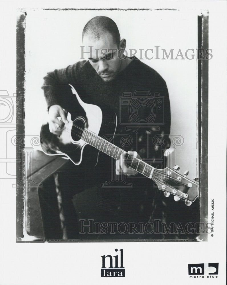 1996 Press Photo Musician, Nil Lara on Metro Blue music - Historic Images