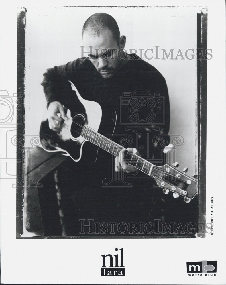 1996 Press Photo Musician, Nil Lara on Metro Blue music - Historic Images