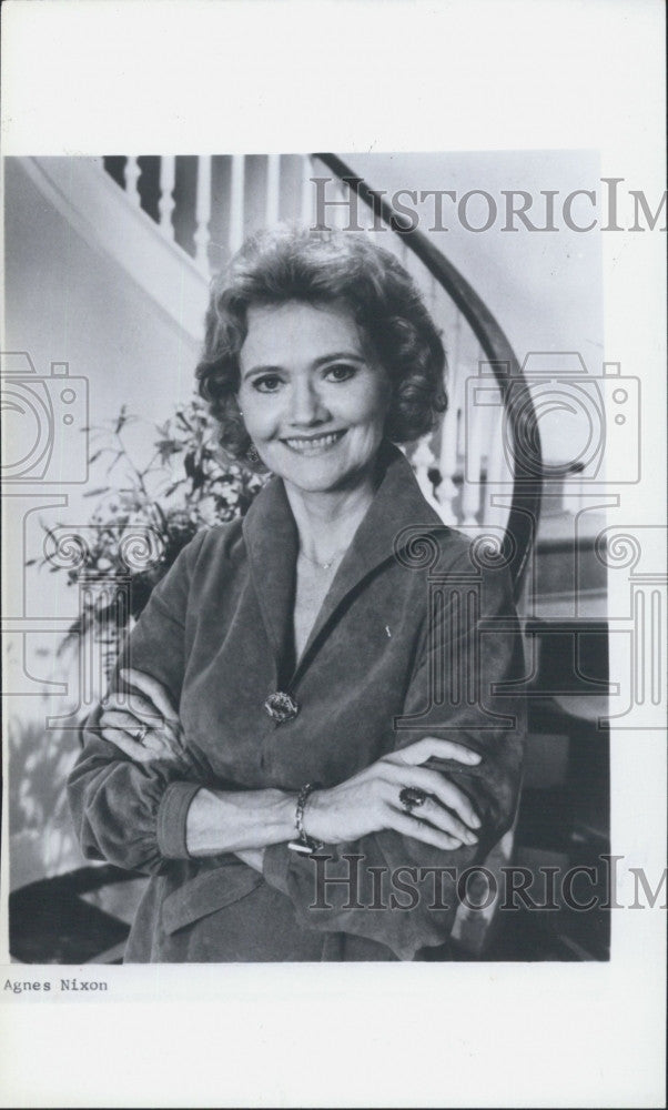 1970 Press Photo Creator of &quot;All My Children&#39; and &#39;One Life To Live&quot; Agnes Nixon - Historic Images