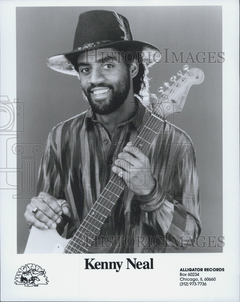 Press Photo American Blues Singer and Guitarist Kenny Neal - Historic Images