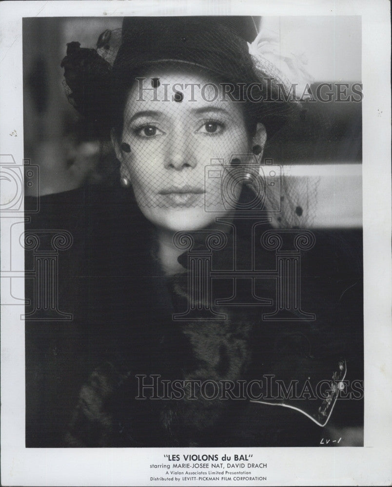 1975 Press Photo Actress Marie-Josee Nat in &quot;Les Violons de Bal&quot; Film - Historic Images