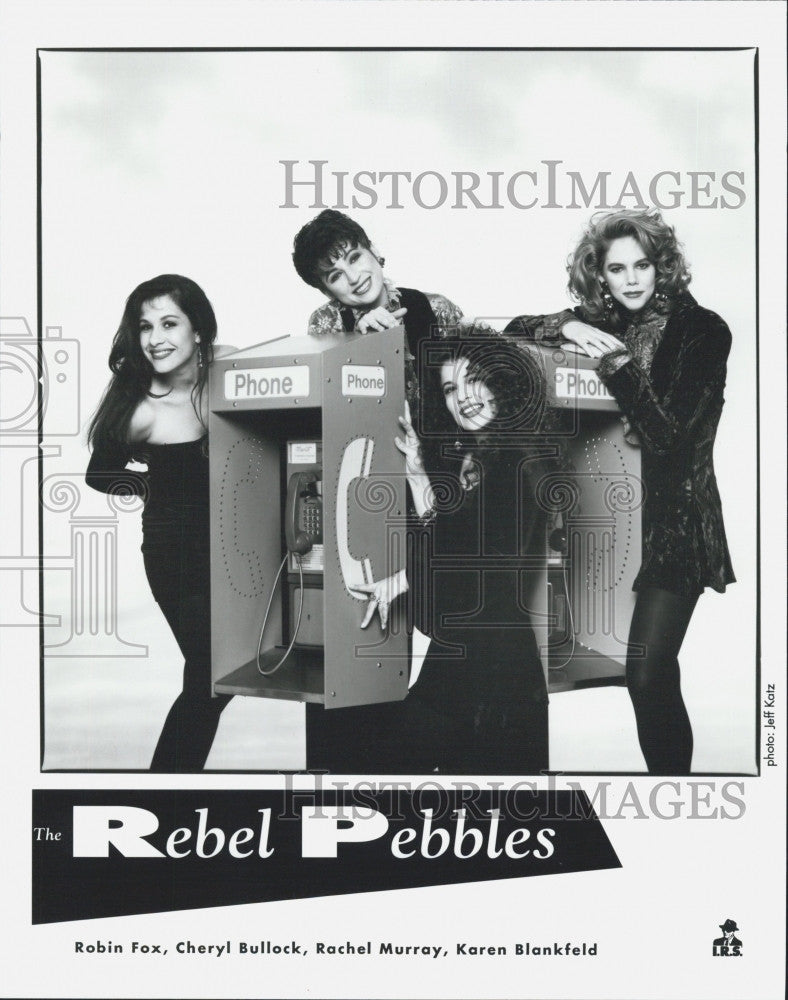 Press Photo Band &quot;Rebel Pebbles&quot;R Fox, C Bullock,R Murray, K Blankfield - Historic Images