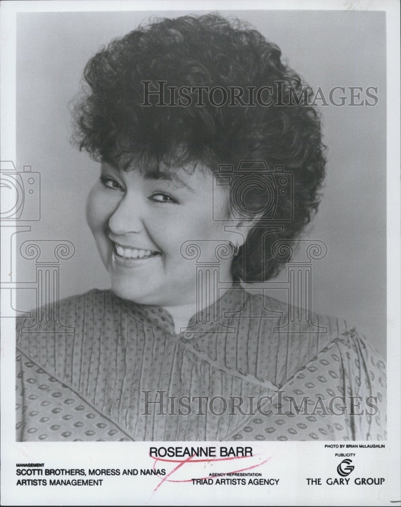 Press Photo Comedian Roseanne Barr - Historic Images