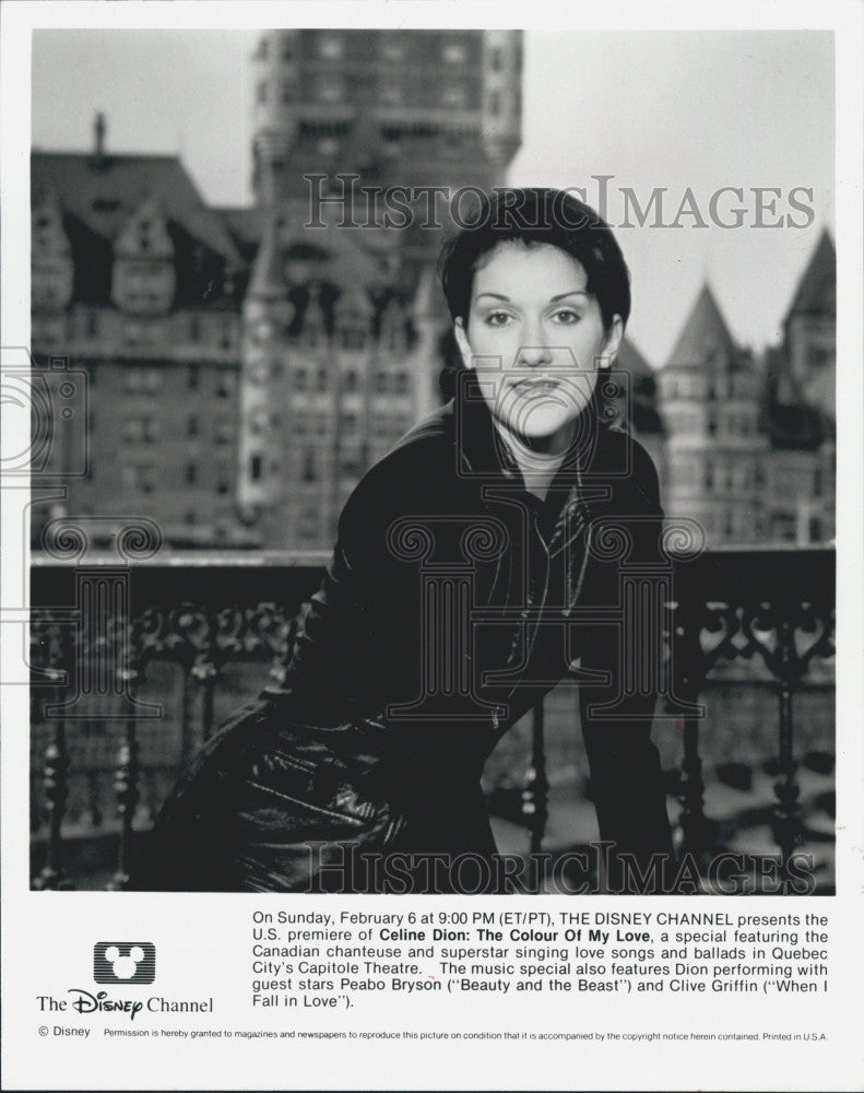 1995 Press Photo The Disney Channel&#39;s Celine Dion: The Colour of My Love - Historic Images