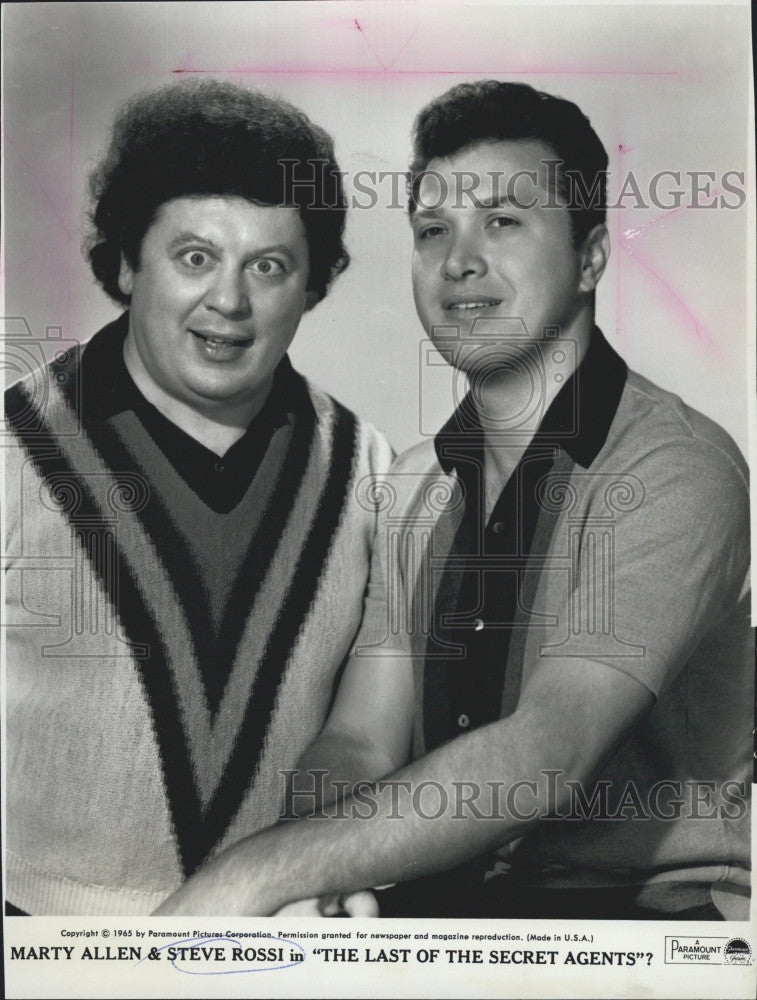 1965 Press Photo Marty Allen and Steve Rossi in The Last of the Secret Agents - Historic Images