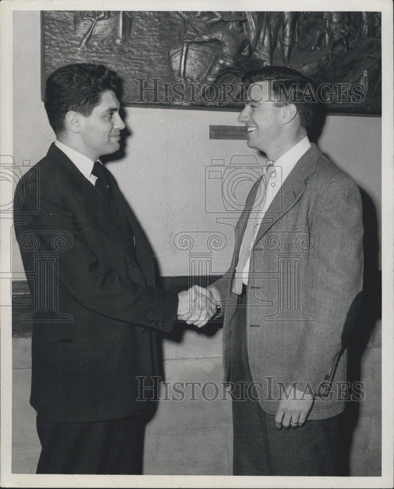 1950 Press Photo Representative Frank Dinis, Lawrence O&#39;Donnell, College Of Law - Historic Images