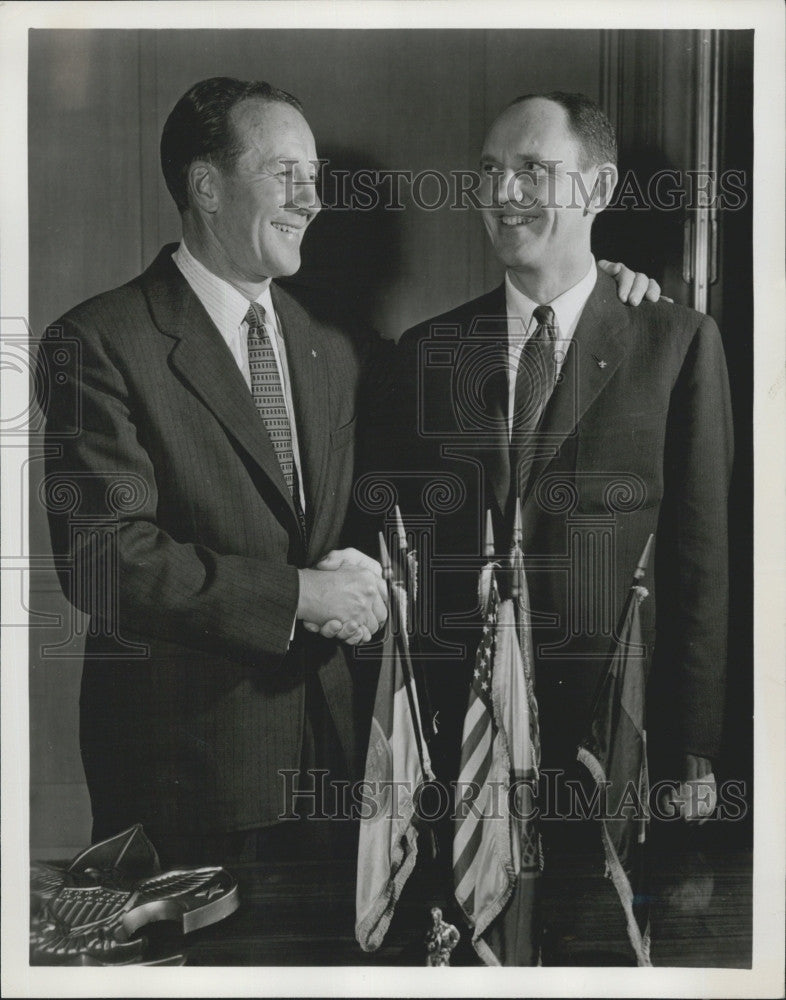 1957 Press Photo Firestone Co. Directors Leonard And Roger Firestone - Historic Images