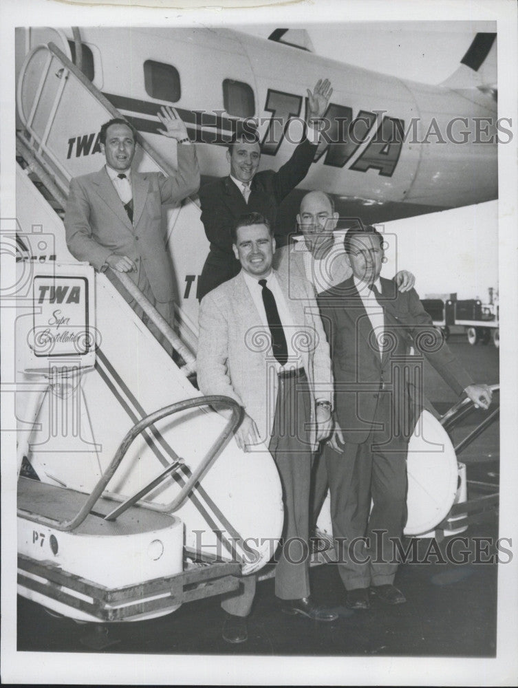 1956 Press Photo American Airliner Stranded in Egypt because of Mid East Trouble - Historic Images