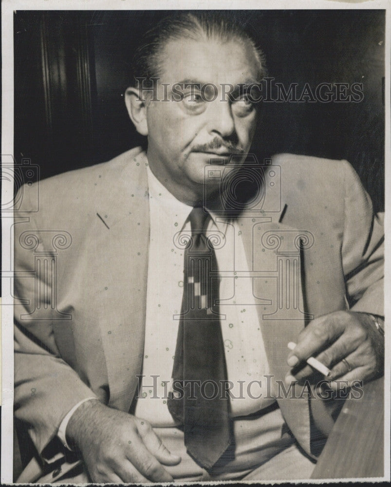 1957 Press Photo Lawyer Hyman Fischbach arrested by FBI for Bribery - Historic Images