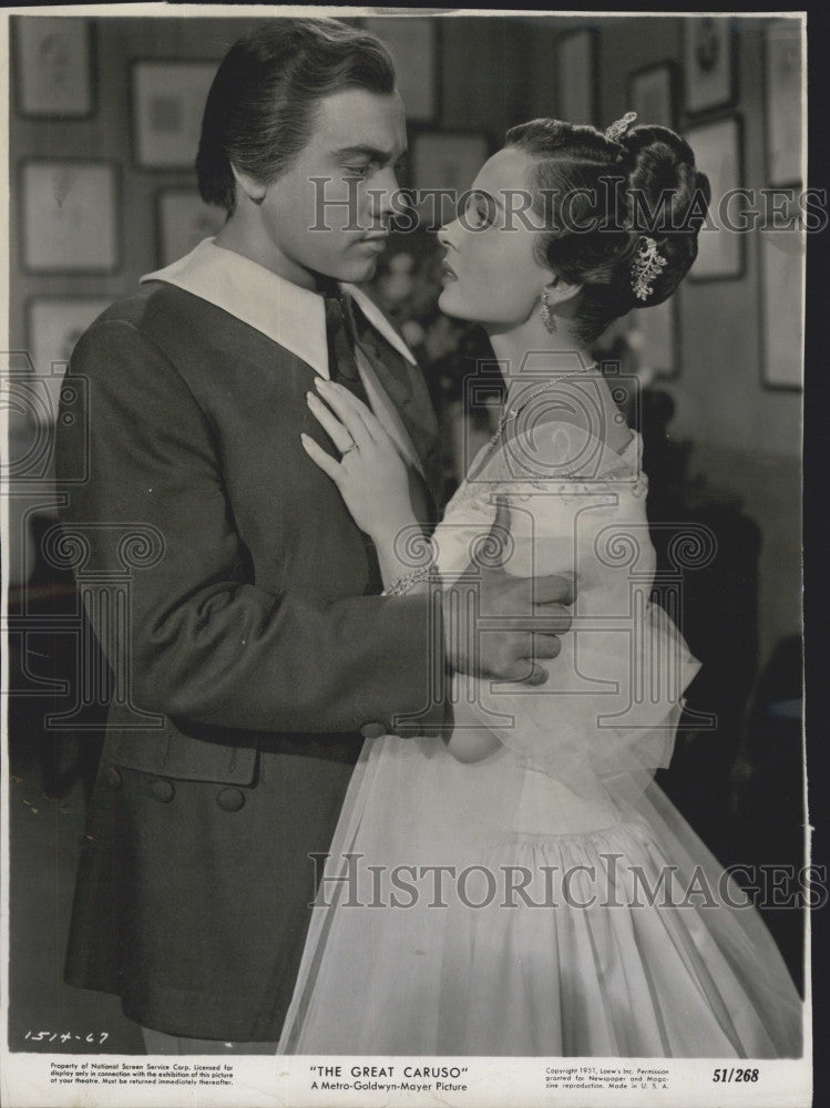 1951 Press Photo Actor Mario Lanza Ann Blyth in