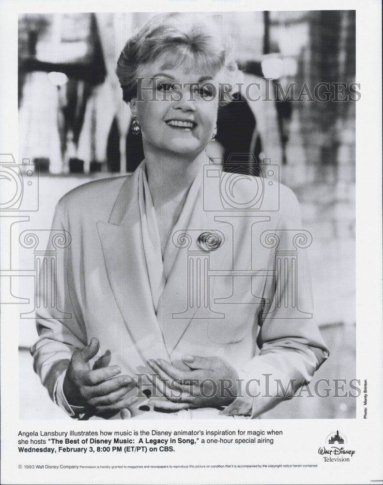 1993 Press Photo Angela Landbury in &quot;The Best of Disney Music: A Legacy in Song&quot; - Historic Images