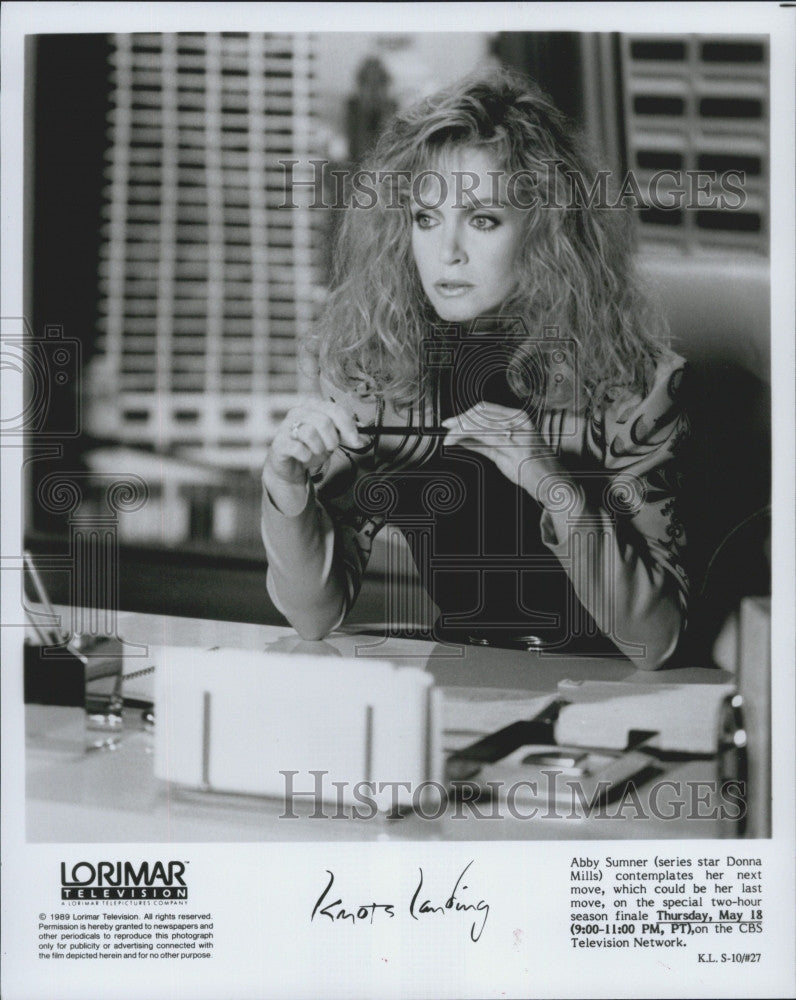 1989 Press Photo Actress Donna Mills in &quot;Knots Landing&quot; TV Series - Historic Images