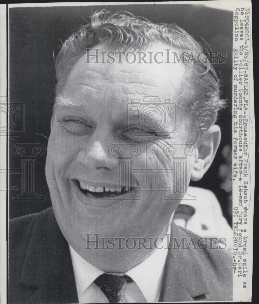 1967 Press Photo Prosecutor Frank Schaub - Historic Images