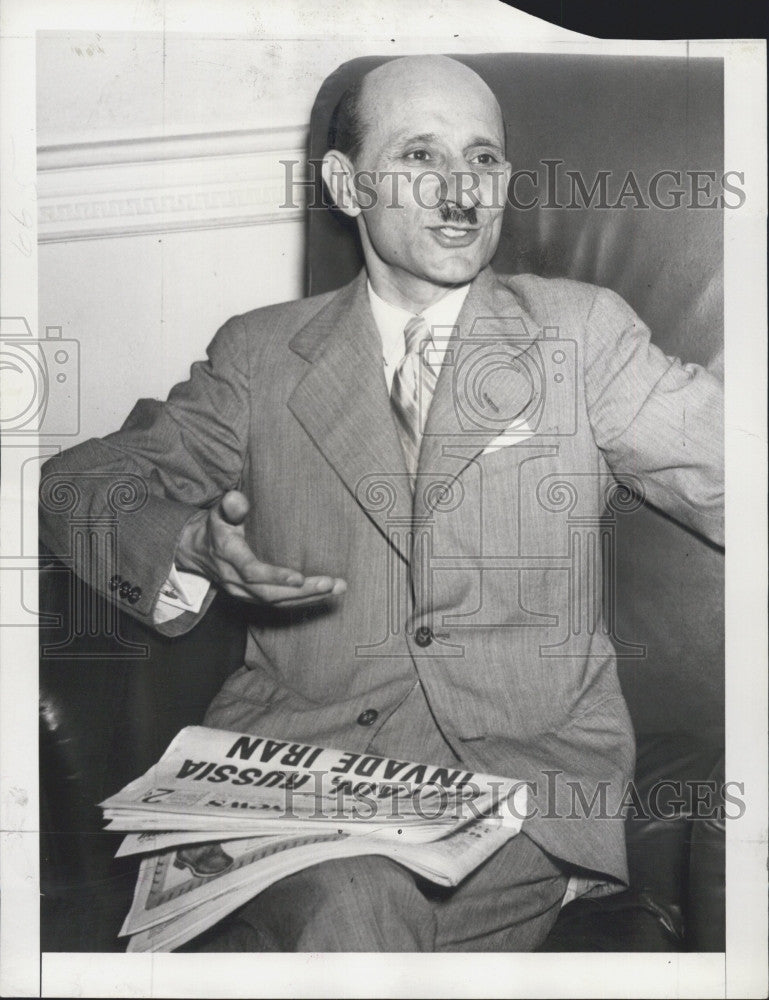 1941 Press Photo Mr. Mohammed Schayesteh, Iranian Minister - Historic Images