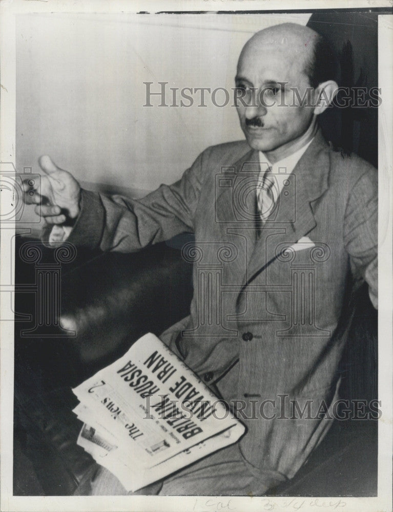 1941 Press Photo Mohammed Schayestem, Iranian Minister - Historic Images