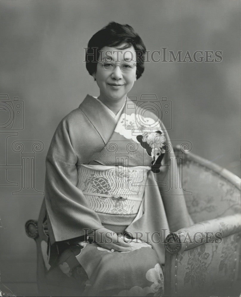 1969 Press Photo Mrs. Eisaku Sato wife of Japanese Prime Minister - Historic Images