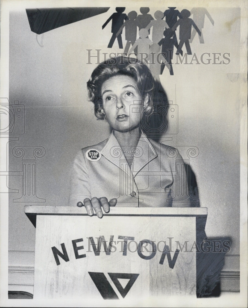 1976 Press Photo Politician Phyllis Schlafly, Opponent of ERA - Historic Images