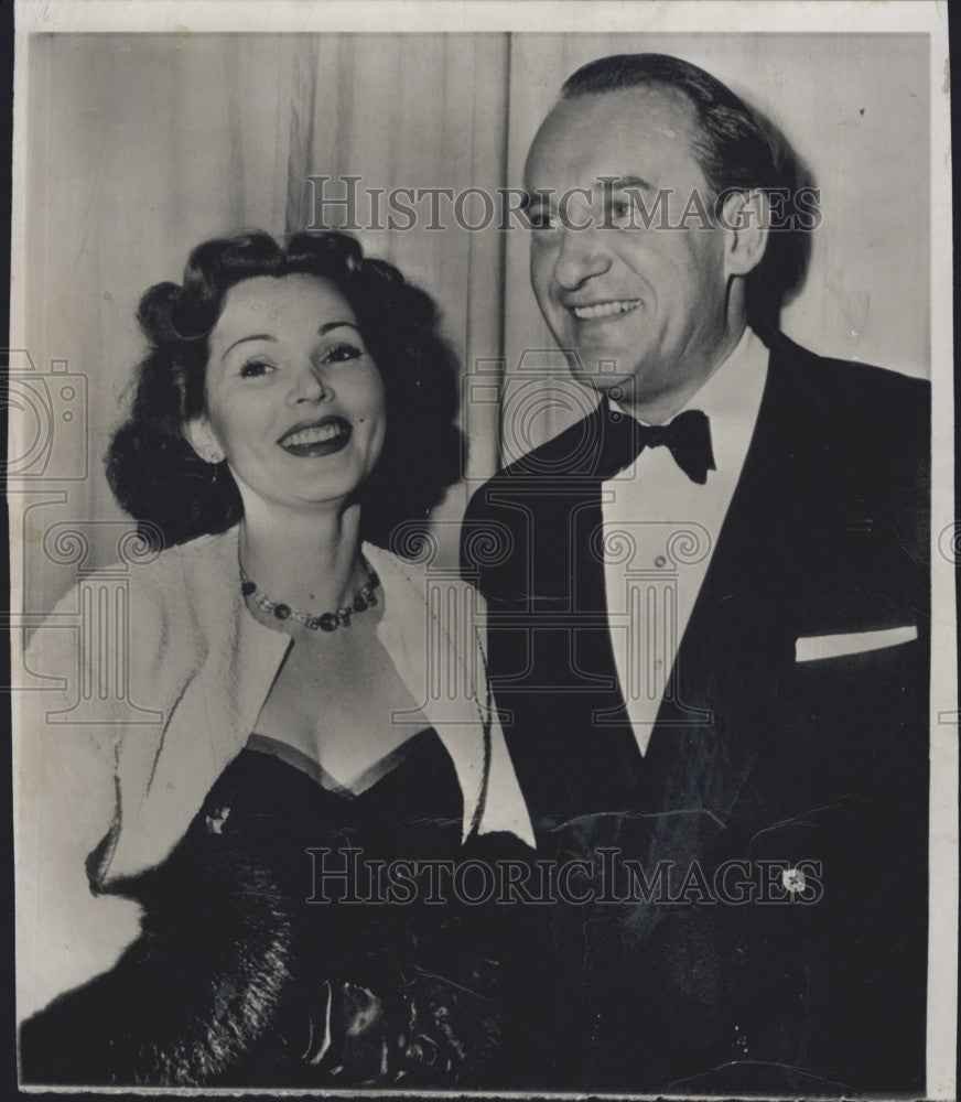 1951 Press Photo Actress Zsa Zsa Gabor, Husband George Sanders at Oscar Awards - Historic Images