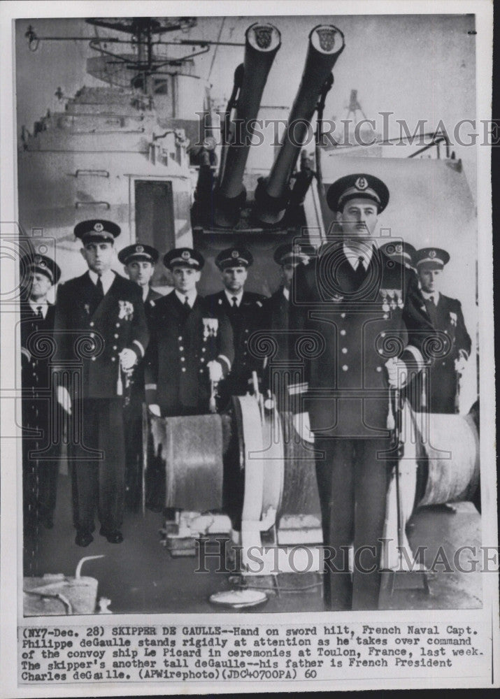 1960 Press Photo Philippe de Gaulle in French Navy - Historic Images