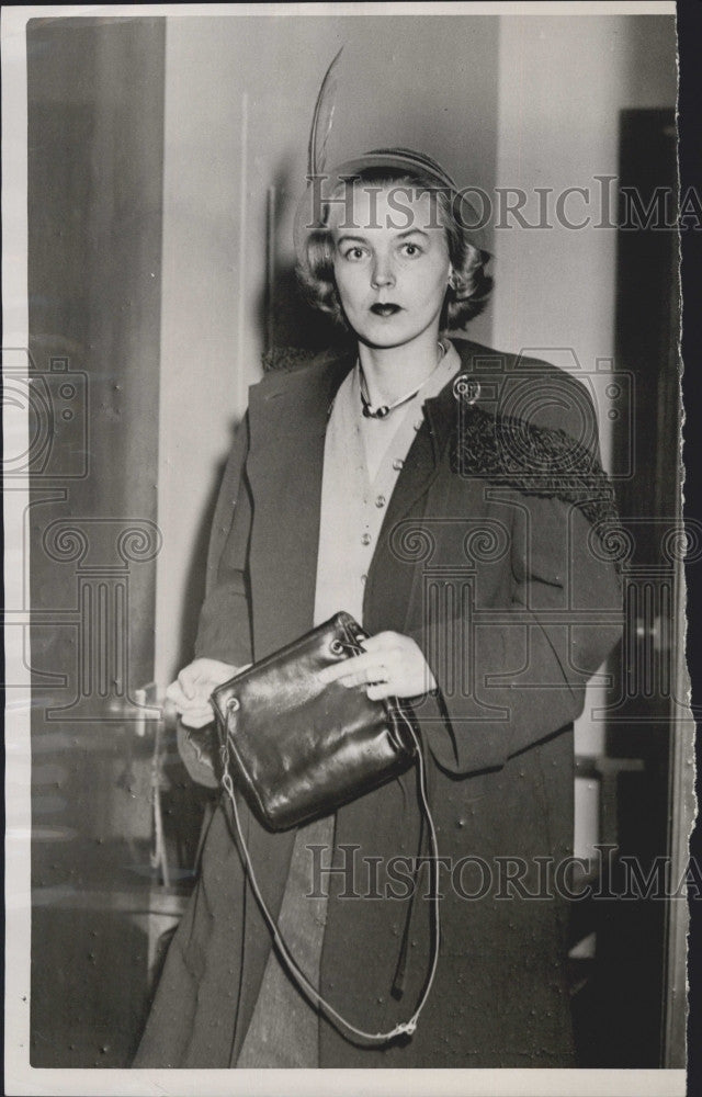 1949 Press Photo Mrs. George J. Mulrooney, Witness in Attempted Rape Case - Historic Images