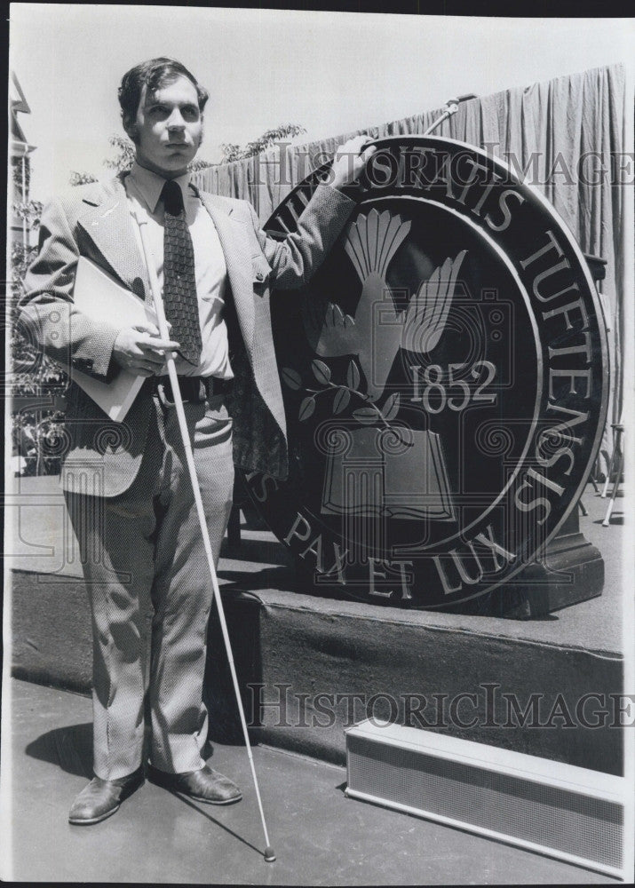 Press Photo Barry Scheur, Blind Graduate of Tufts University - Historic Images