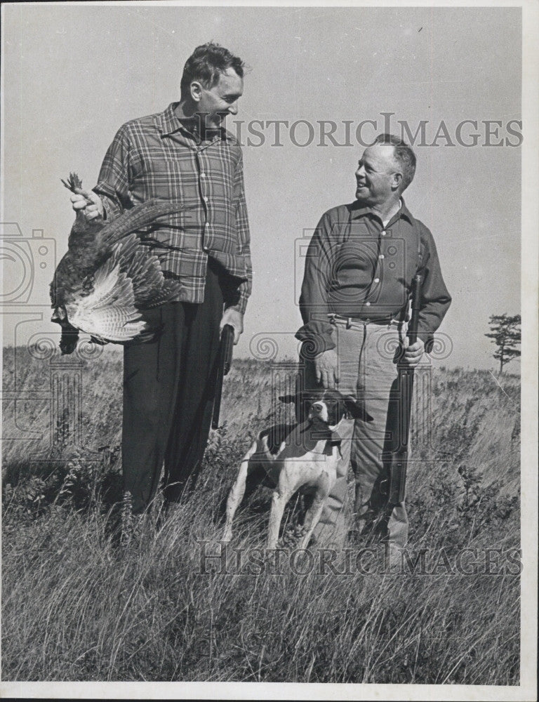 1958 Press Photo Governor Edmund Muskie &amp; Sen Elect of Maine &amp; Bobie Goode - Historic Images