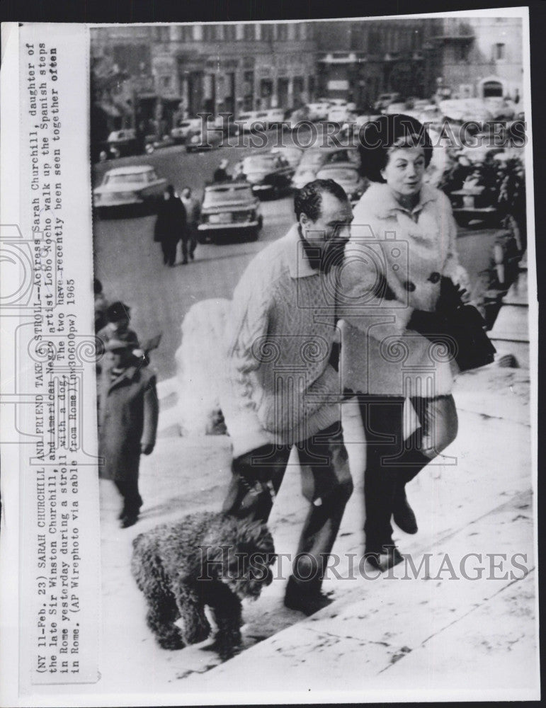 1965 Press Photo Actress Sarah Churchill, Daughter Of Sir Winston Churchill - Historic Images