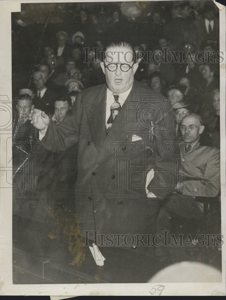 1948 Press Photo Sen.William Nolan, speaks at State House Hearing. - Historic Images