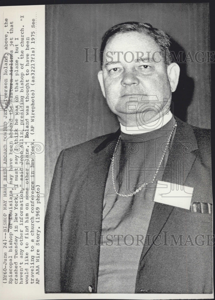 1969 Press Photo Iverson Nolannd Episcopal Bishop of Louisiana. - Historic Images