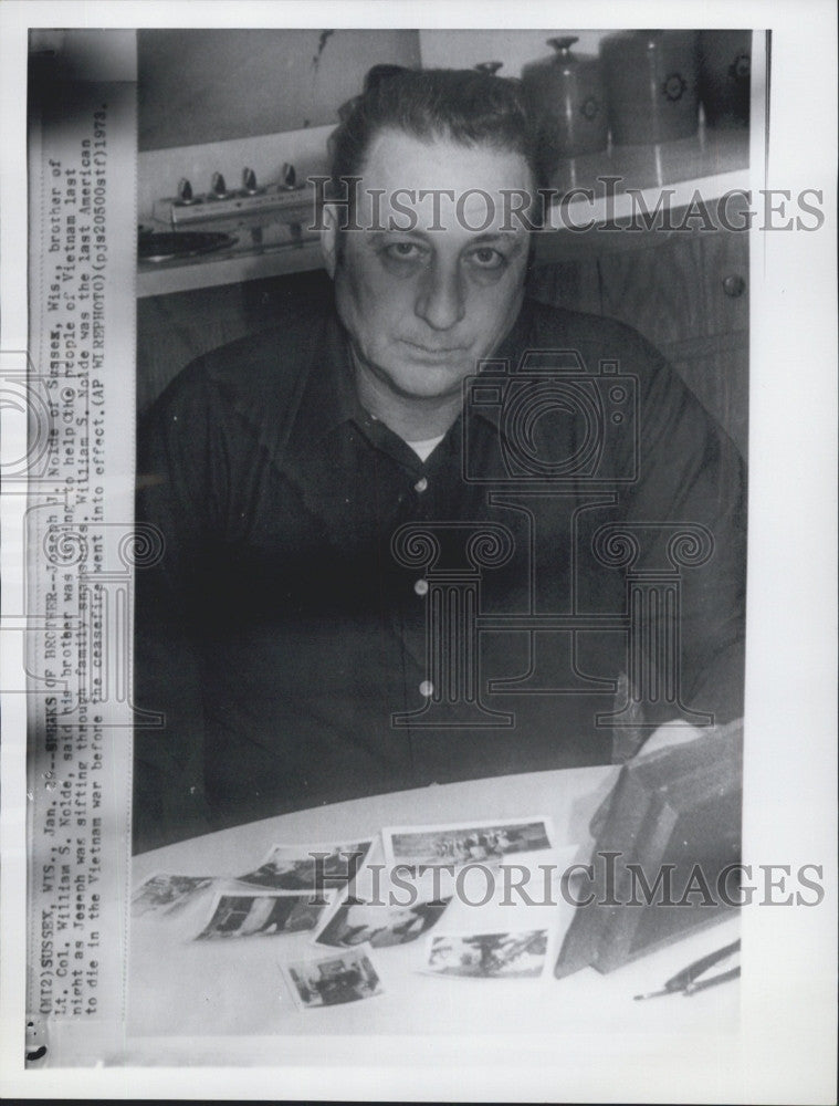 1973 Press Photo Joseph Nolde Brother Of William Nolde, Killed In Vietnam - Historic Images