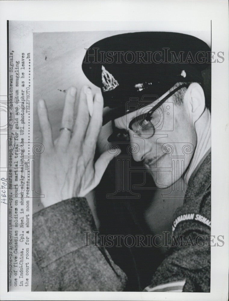 1962 Press Photo Cpl Maurice Hector Joseph Noel of Canada at his court martial - Historic Images