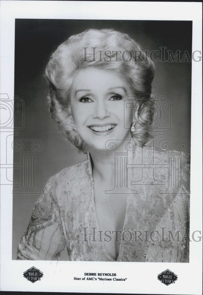 1992 Press Photo  Debbie Reynolds hosts AMC&#39;s &quot;Matinee Classics&quot; - Historic Images